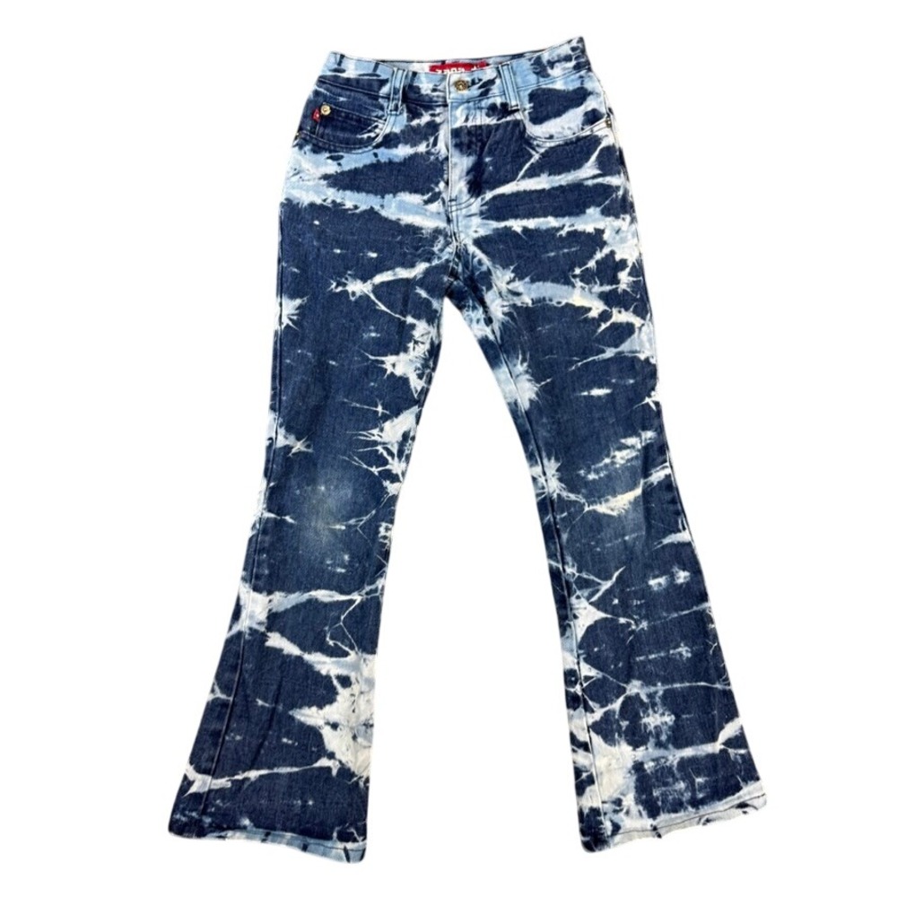 Zana-Di Jeans Vintage Blue Tie Dye Acid Wash Denim 100% Cotton Size 10